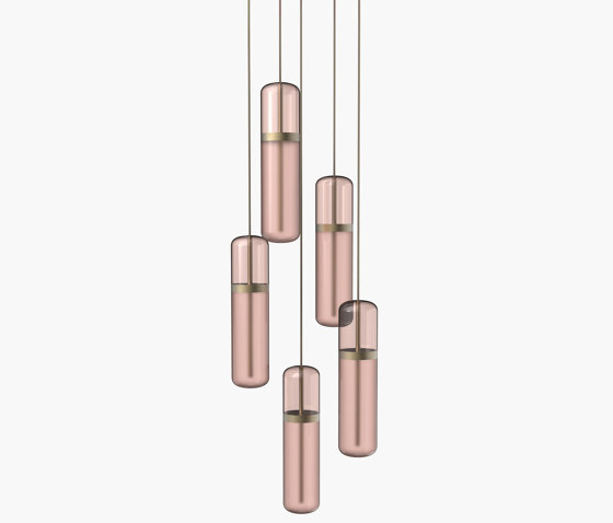 Pill | S 36—03 - Burnished Brass - Pink | Lampade sospensione | Empty State