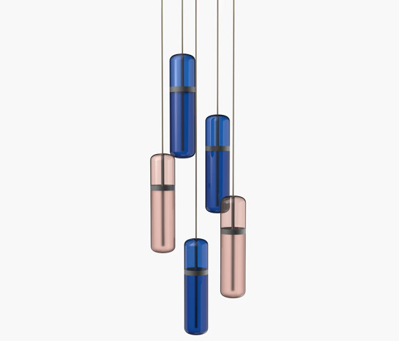 Pill | S 36—03 - Black Anodised - Pink / Blue | Lampade sospensione | Empty State