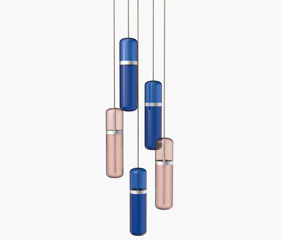 Pill | S 36—03 - Silver Anodised - Pink / Blue | Pendelleuchten | Empty State