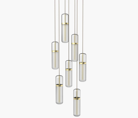 Pill S | 36—04 - Brushed Brass - Opal | Lampade sospensione | Empty State
