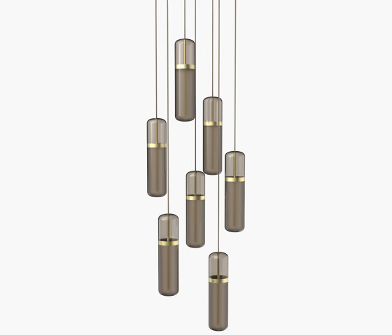 Pill S | 36—04 - Brushed Brass - Smoked | Pendelleuchten | Empty State