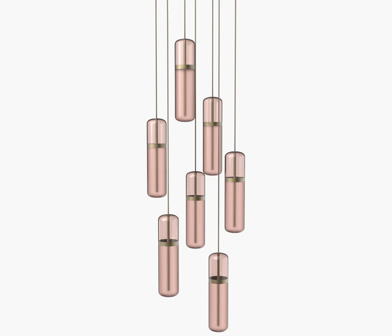 Pill S | 36—04 - Burnished Brass - Pink | Suspended lights | Empty State