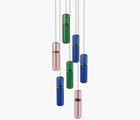 Pill S | 36—04 - Black Anodised - Pink / Blue / Green | Lampade sospensione | Empty State