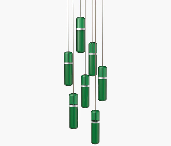 Pill S | 36—04 - Silver Anodised - Green | Pendelleuchten | Empty State