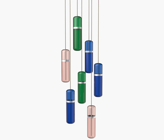 Pill S | 36—04 - Silver Anodised - Pink / Blue / Green | Lampade sospensione | Empty State
