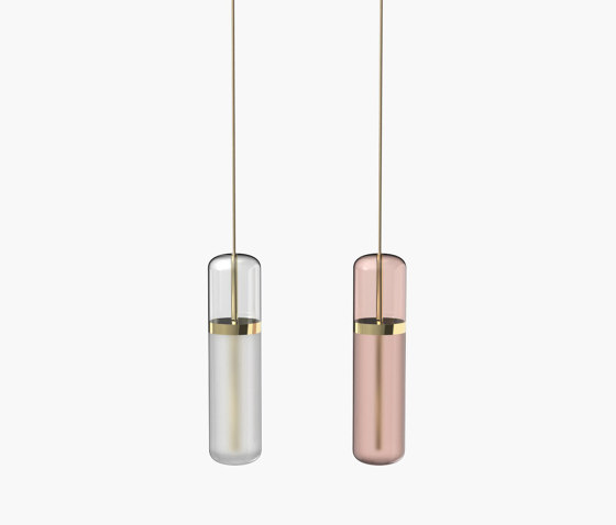 Pill S | 36—05 - Polished Brass - Opal / Pink | Lampade sospensione | Empty State