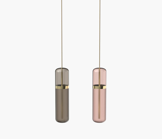 Pill S | 36—05 - Polished Brass - Pink / Smoked | Suspensions | Empty State