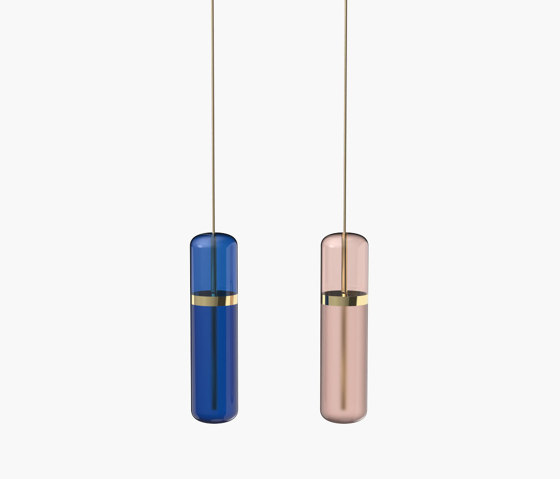 Pill S | 36—05 - Polished Brass - Blue / Pink | Lámparas de suspensión | Empty State