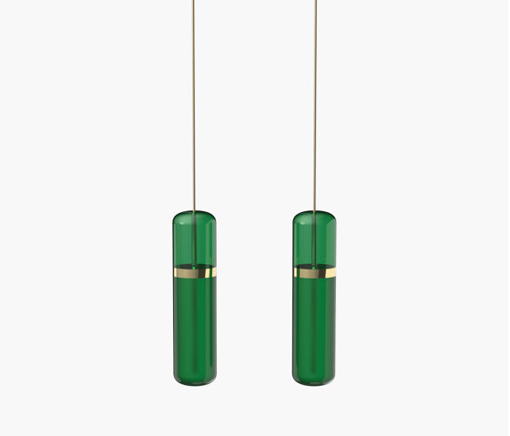 Pill S | 36—05 - Polished Brass - Green | Lampade sospensione | Empty State