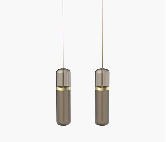 Pill S | 36—05 - Brushed Brass - Smoked | Suspended lights | Empty State