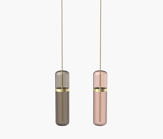Pill S | 36—05 - Brushed Brass - Pink / Smoked | Pendelleuchten | Empty State