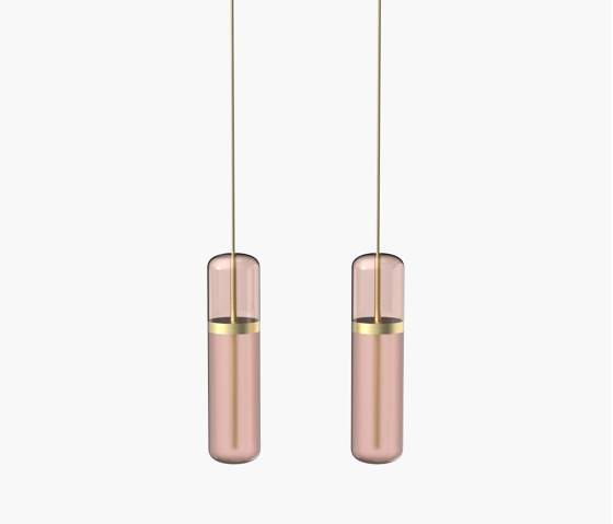 Pill S | 36—05 - Brushed Brass - Pink | Lampade sospensione | Empty State
