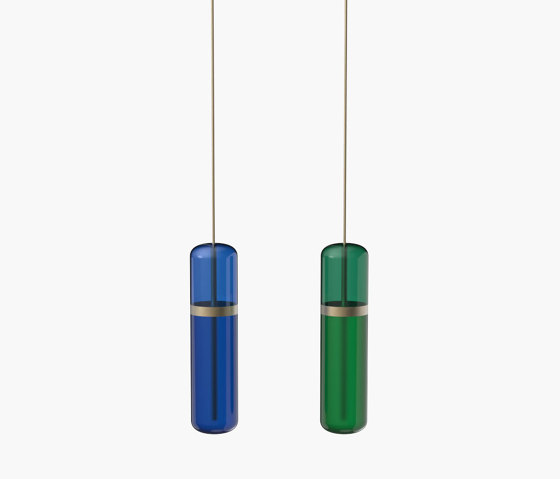 Pill S | 36—05 - Burnished Brass - Blue / Green | Lampade sospensione | Empty State
