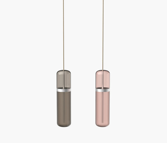 Pill S | 36—05 - Silver Anodised - Pink / Smoked | Pendelleuchten | Empty State