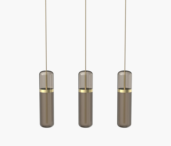Pill S | 36—06 - Brushed Brass - Smoked | Suspended lights | Empty State