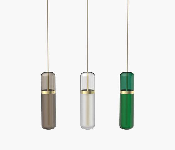 Pill S | 36—06 - Brushed Brass - Smoked / Opal / Green | Suspensions | Empty State