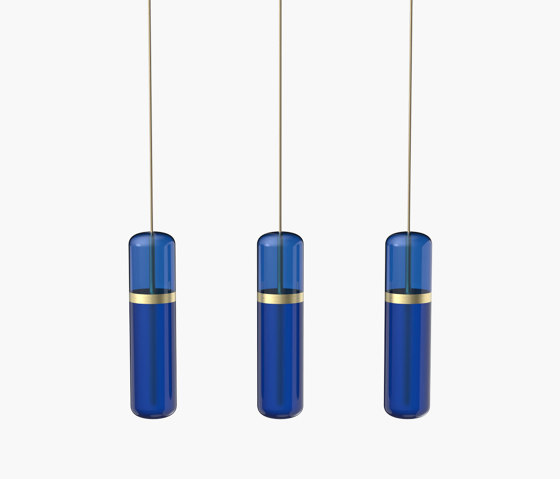 Pill S | 36—06 - Brushed Brass - Blue | Suspended lights | Empty State