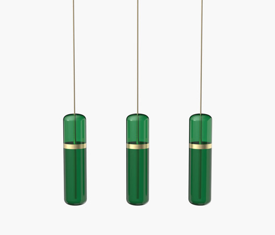 Pill S | 36—06 - Brushed Brass - Green | Lampade sospensione | Empty State