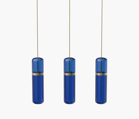 Pill S | 36—06 - Burnished Brass - Blue | Suspended lights | Empty State