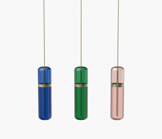 Pill S | 36—06 - Burnished Brass - Blue / Green / Pink | Lampade sospensione | Empty State