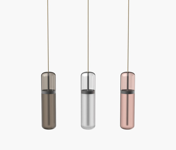 Pill S | 36—06 - Black Anodised - Smoked / Opal / Pink | Lampade sospensione | Empty State