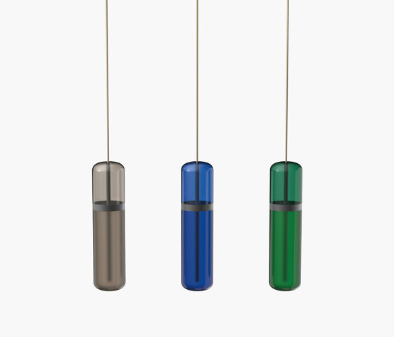 Pill S | 36—06 - Black Anodised - Smoked / Blue / Green | Suspended lights | Empty State