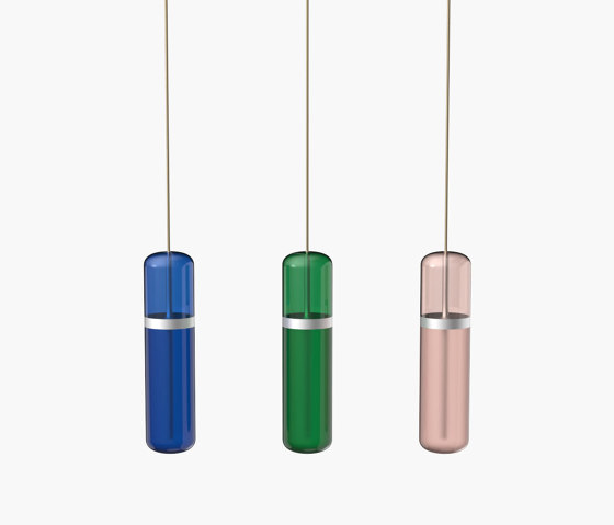 Pill S | 36—06 - Silver Anodised - Blue / Green / Pink | Suspensions | Empty State
