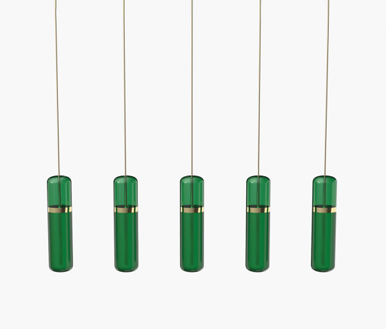 Pill S | 36—07 - Polished Brass - Green | Lampade sospensione | Empty State