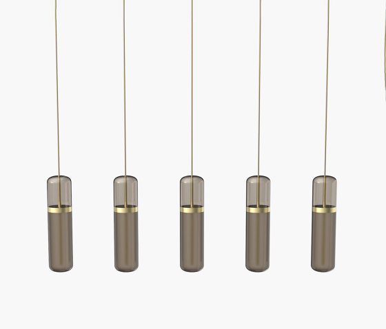 Pill S | 36—07 - Brushed Brass - Smoked | Suspended lights | Empty State