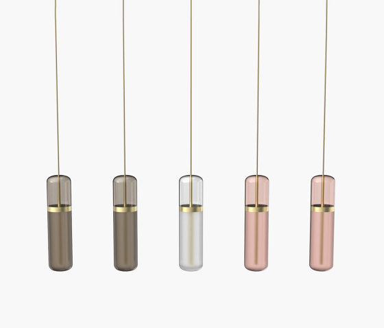 Pill S | 36—07 - Brushed Brass - Smoked / Opal / Pink | Suspensions | Empty State