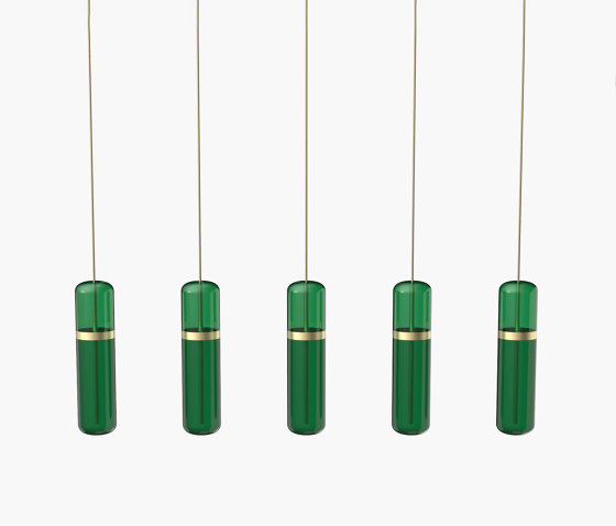 Pill S | 36—07 - Brushed Brass - Green | Lámparas de suspensión | Empty State