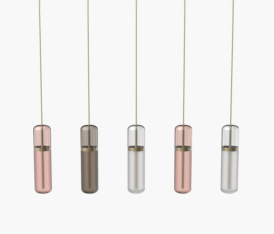 Pill S | 36—07 - Burnished Brass - Pink / Smoked / Opal | Lampade sospensione | Empty State