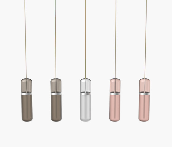 Pill S | 36—07 - Silver Anodised - Smoked / Opal / Pink | Pendelleuchten | Empty State