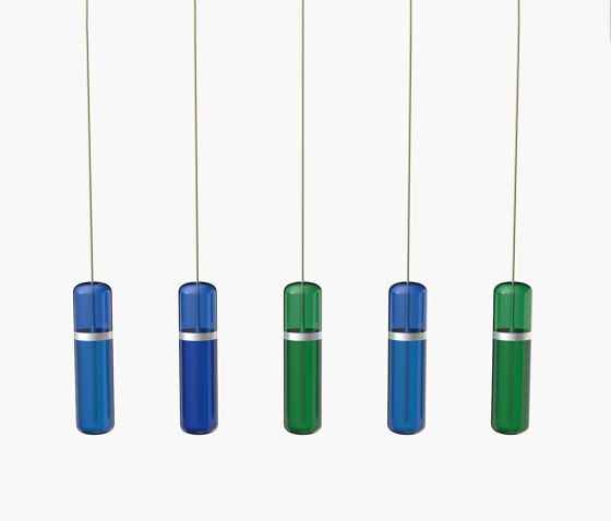 Pill S | 36—07 - Silver Anodised - Blue / Green | Lámparas de suspensión | Empty State