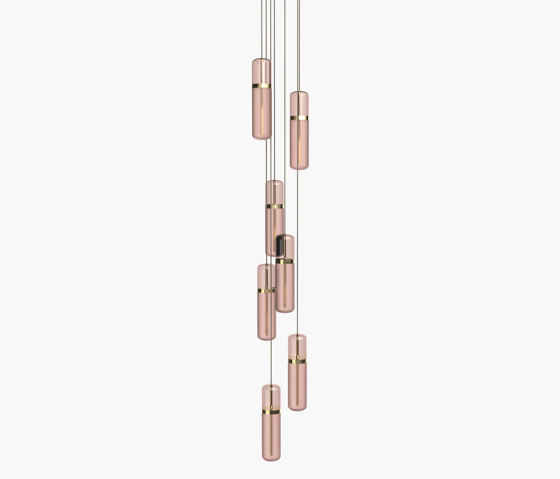 Pill S | 36—08 - Polished Brass - Pink | Lampade sospensione | Empty State