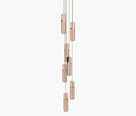 Pill S | 36—08 - Brushed Brass - Pink | Lampade sospensione | Empty State