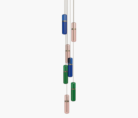 Pill S | 36—08 - Burnished Brass - Blue / Pink / Green | Lámparas de suspensión | Empty State