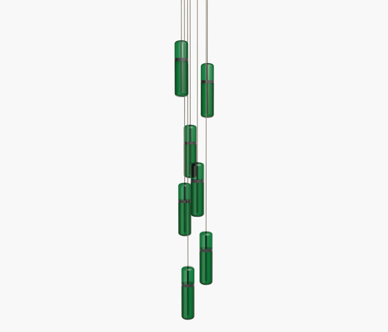 Pill S | 36—08 - Black Anodised - Green | Suspended lights | Empty State