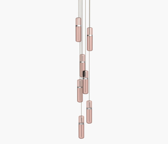 Pill S | 36—08 - Silver Anodised - Pink | Suspended lights | Empty State