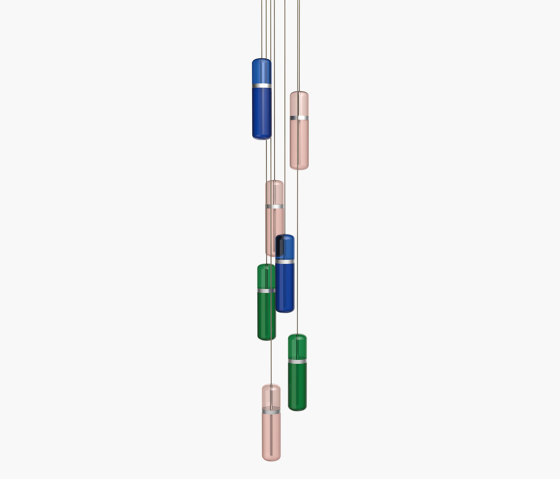 Pill S | 36—08 - Silver Anodised - Blue / Pink / Green | Pendelleuchten | Empty State