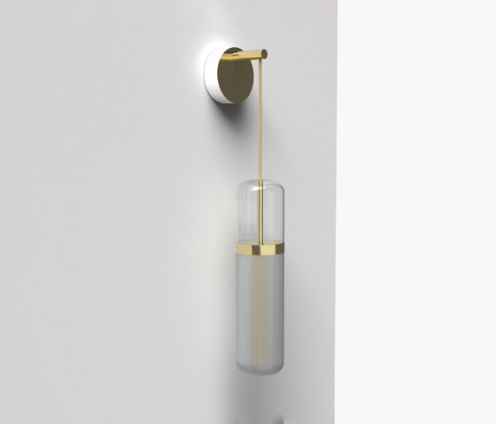 Pill S | 36—09 - Polished Brass - Opal | Appliques murales | Empty State