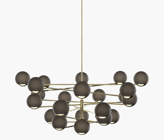 Ball & Hoop | S 19—11 - Polished Brass - Smoked | Pendelleuchten | Empty State