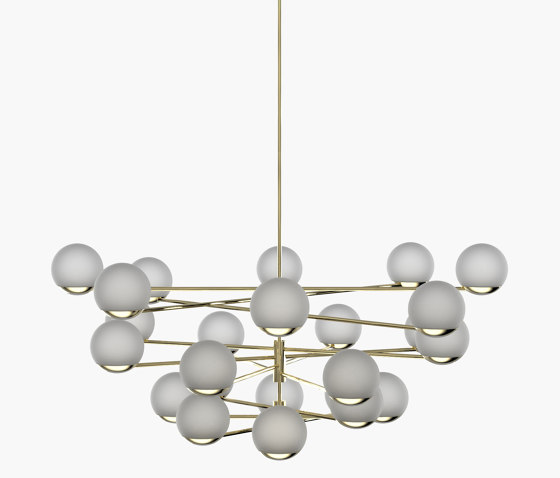 Ball & Hoop | S 19—11 - Polished Brass - Frosted | Suspended lights | Empty State