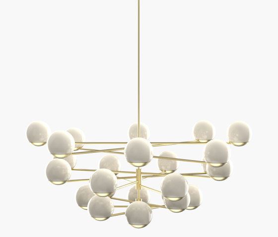 Ball & Hoop | S 19—11 - Brushed Brass - Opal | Lampade sospensione | Empty State