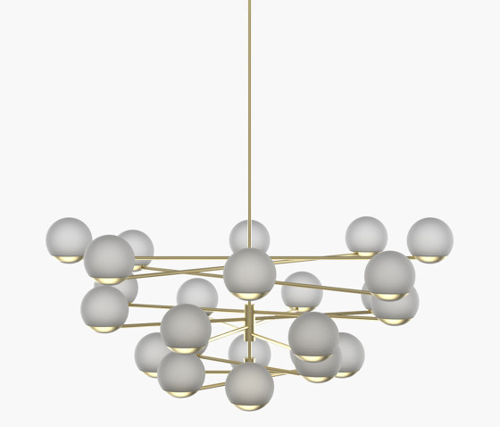 Ball & Hoop | S 19—11 - Brushed Brass - Frosted | Pendelleuchten | Empty State