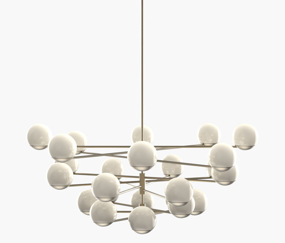 Ball & Hoop | S 19—11 - Burnished Brass - Opal | Suspended lights | Empty State