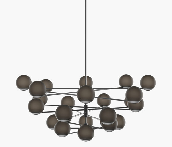 Ball & Hoop | S 19—11 - Black Anodised - Smoked | Suspended lights | Empty State