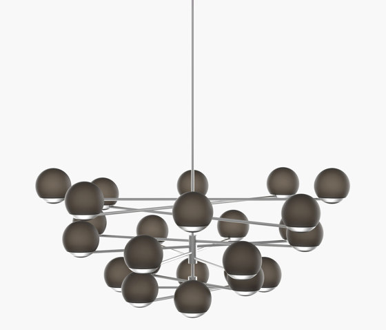 Ball & Hoop | S 19—11 - Silver Anodised - Smoked | Suspended lights | Empty State