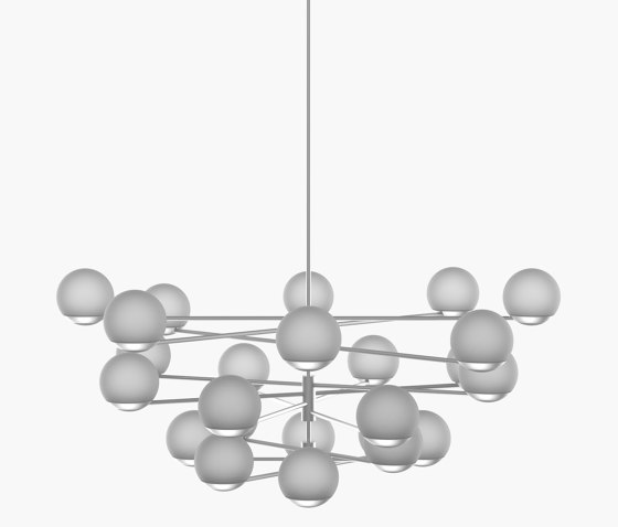 Ball & Hoop | S 19—11 - Silver Anodised - Frosted | Pendelleuchten | Empty State