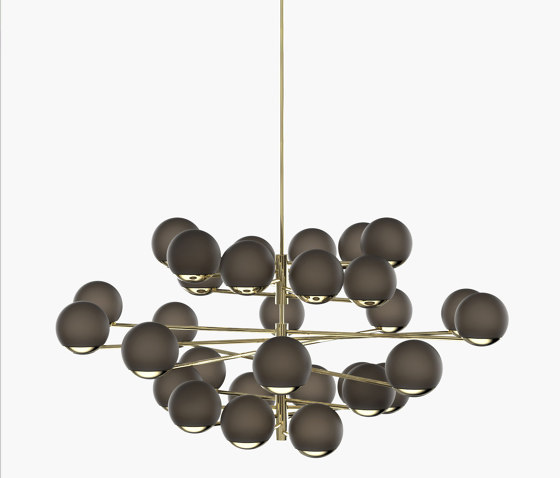 Ball & Hoop | S 19—12 - Polished Brass - Smoked | Suspended lights | Empty State